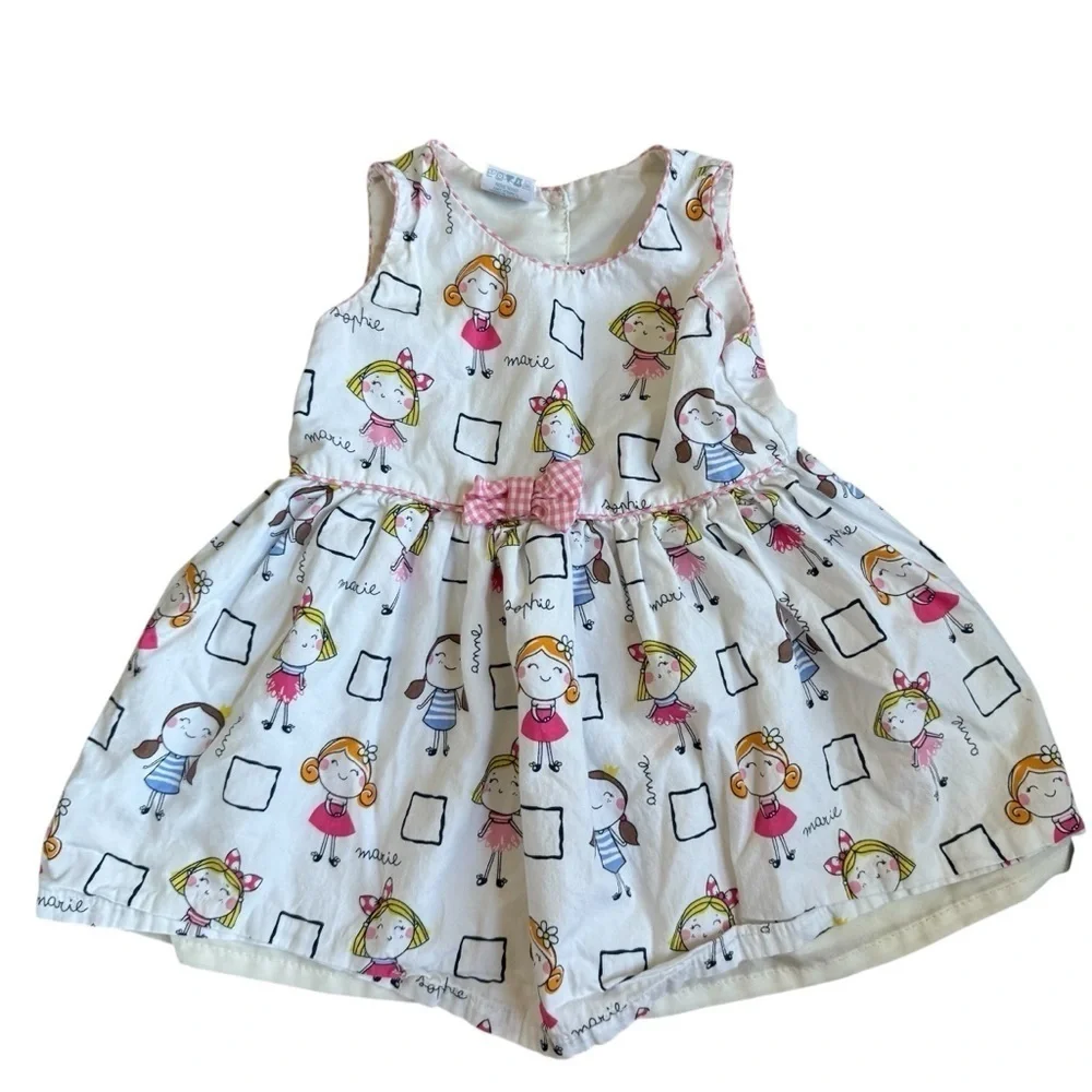 Bundle 4PC Dresses Baby Girl 18M Sleeveless Pink Hearts Floral Eyelet Summer